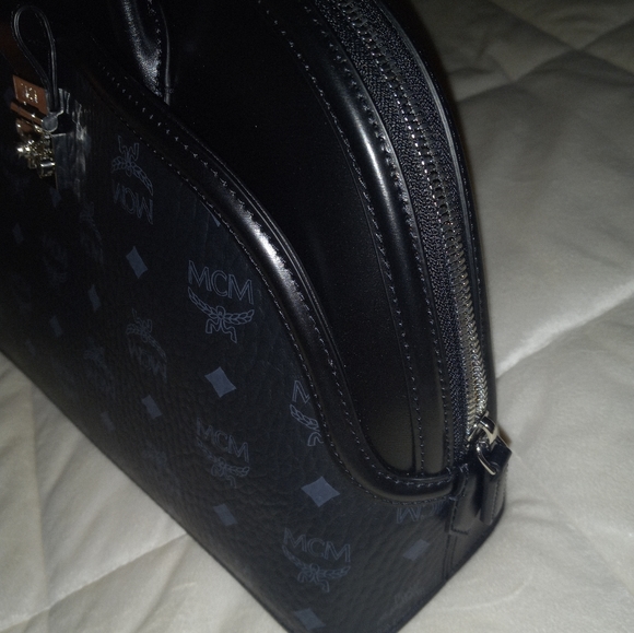 MCM Large Tracy Tote Visetos leather satchel crossbody bag - Picture 11 of 12